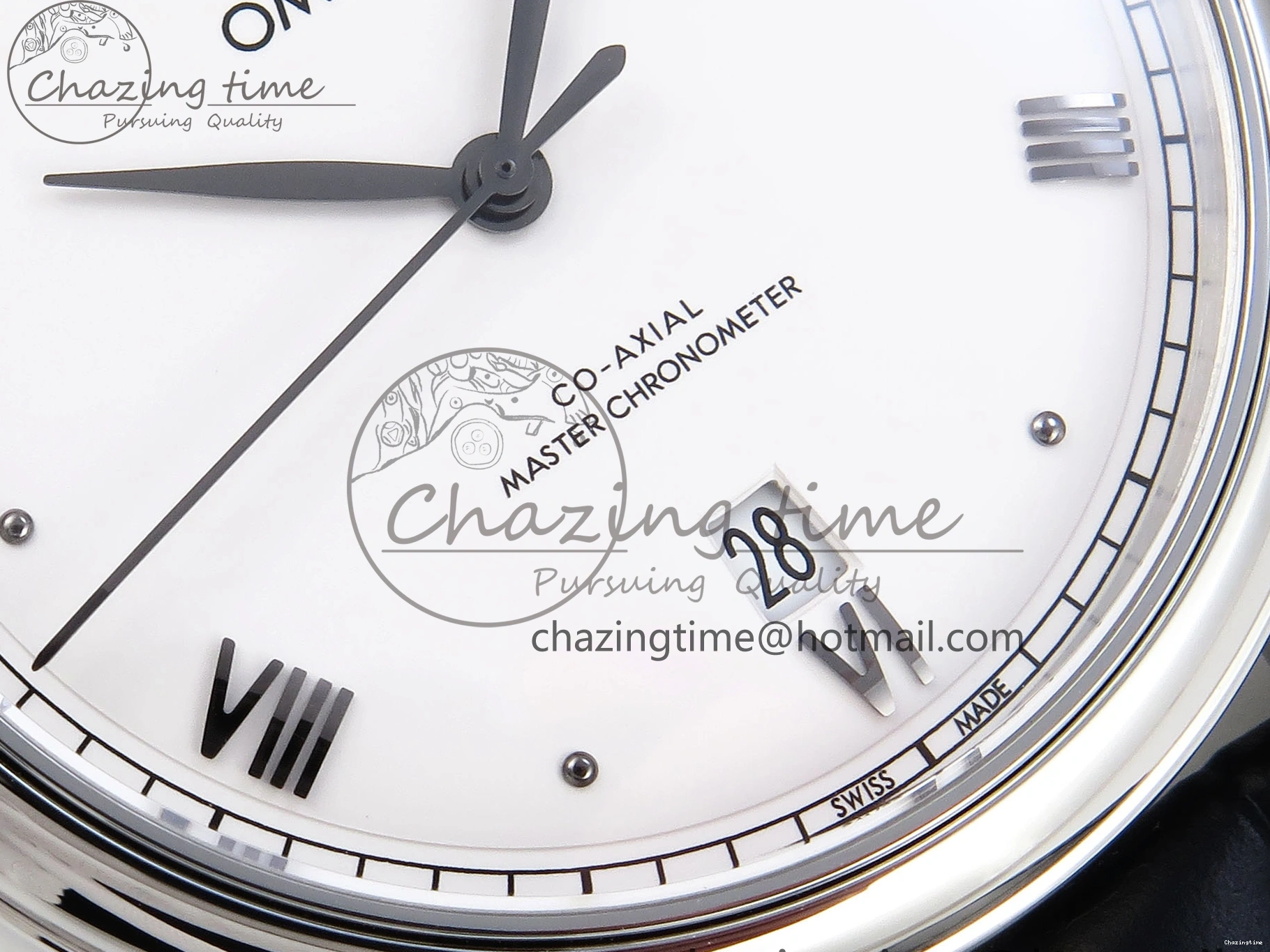 0325 ZipUp De Ville Date SS MKF 1:1 Best Edition White Dial Roman Marker on Black Leather Strap A 7741